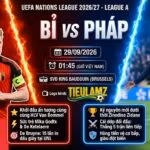Ảnh bìa nhận định và thông tin trận đại chiến Bỉ vs Pháp tại UEFA Nations League lúc 01h45 ngày 29/09 trên TieuLamTV.