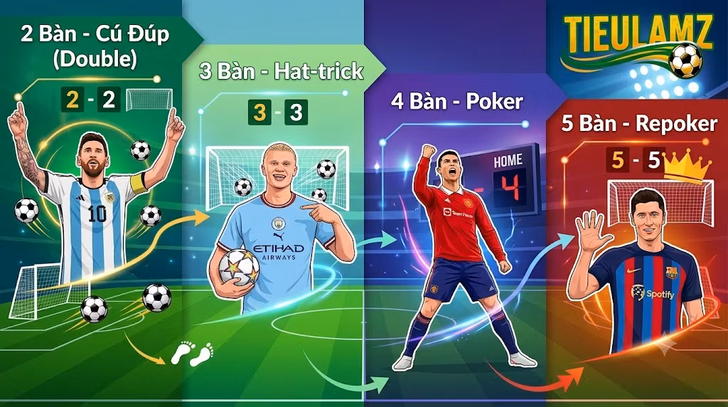 Hat-trick Là Gì? Cú Đúp, Poker, Repoker Trong Bóng Đá