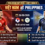 Ảnh bìa nhận định trận đấu Việt Nam vs Philippines lúc 19h30 ngày 26/9 lượt 1 bảng B FIFA ASEAN Cup 2026 trên TieuLamTV.